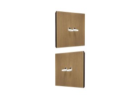 1-os vietos horizontalus rėmelis patina / baltos spalvos: jungiklis 2 kl.