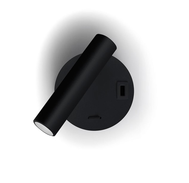 Sieninis šviestuvas BETU BLACK USB Sieninis šviestuvas BETU BLACK USB