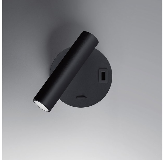 Sieninis šviestuvas BETU BLACK USB Sieninis šviestuvas BETU BLACK USB