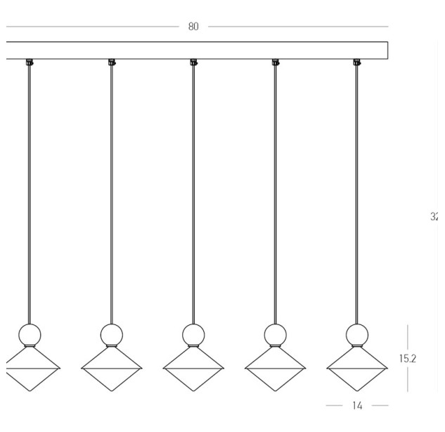 Pakabinamas šviestuvas LED LINE LIGHT 32W 3000K 25103 dimeriuojamas