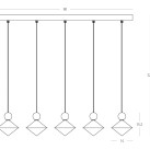 Pakabinamas šviestuvas LED LINE LIGHT 32W 3000K 25103 dimeriuojamas
