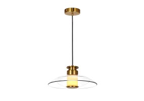 Pakabinamas šviestuvas LED Light 10W 3000K brushed brass-clear glass 25141 dimeriuojamas 