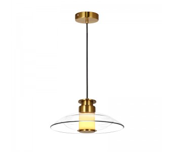 Pakabinamas šviestuvas LED Light 10W 3000K brushed brass-clear glass 25141 dimeriuojamas 