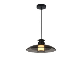 Pakabinamas šviestuvas LED Light 10W 3000K black-smokey grey glass 25142 dimeriuojamas 