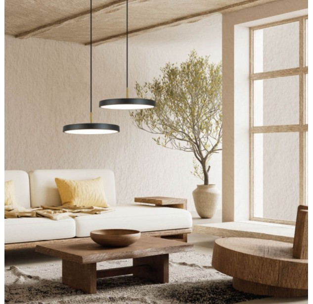 Pakabinamas šviestuvas LED Light 18W 3000K black-brushed brass 25145 dimeriuojamas 