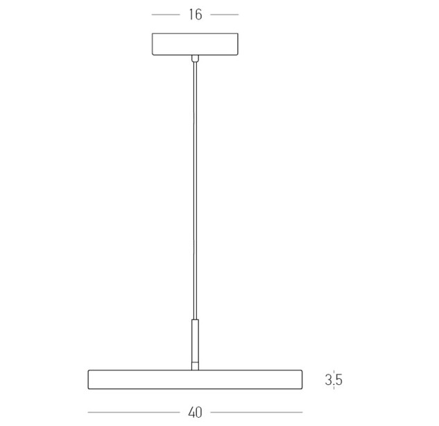 Pakabinamas šviestuvas LED Light 18W 3000K black-brushed brass 25145 dimeriuojamas 