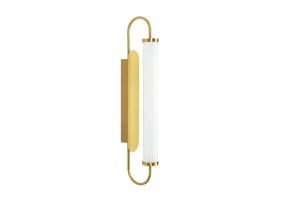 Sieninis šviestuvas LED Light 10W 3000K 25152 brushed brass-opal glass dimeriuojamas 