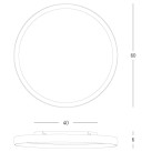Lubinis šviestuvas LED Light 42W 2700K-3000K-4000K 25188 dimeriuojamas Lubinis šviestuvas LED Light 42W 2700K-3000K-4000K 25188 dimeriuojamas
