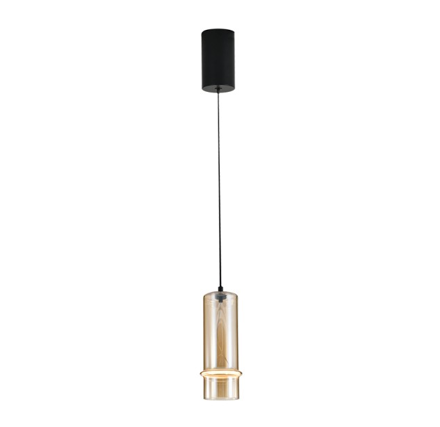 Pakabinamas šviestuvas LED Light 6W 3000K champagne glass-black 2532 dimeriuojamas
