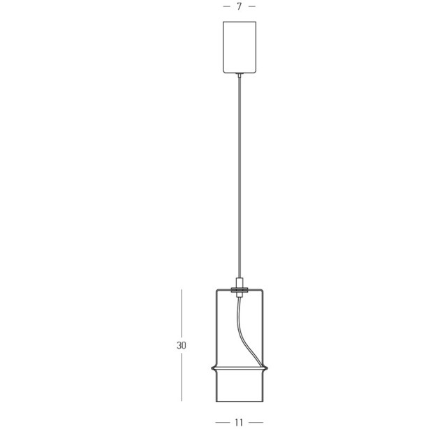 Pakabinamas šviestuvas LED Light 6W 3000K champagne glass-black 2532 dimeriuojamas