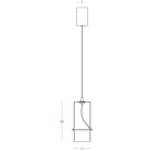 Pakabinamas šviestuvas LED Light 6W 3000K champagne glass-black 2532 dimeriuojamas