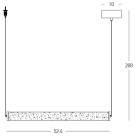 Pakabinamas šviestuvas LED LINE LIGHT 20W 3000K 2538 dimeriuojamas Pakabinamas šviestuvas LED LINE LIGHT 20W 3000K 2538 dimeriuojamas