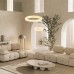 Pakabinamas šviestuvas ROUND LED LIGHT 25W 3000K ALABASTER-BRASS 2542 dimeriuojamas