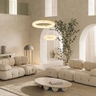 Pakabinamas šviestuvas ROUND LED LIGHT 25W 3000K ALABASTER-BRASS 2542 dimeriuojamas Pakabinamas šviestuvas ROUND LED LIGHT 25W 3000K ALABASTER-BRASS 2542 dimeriuojamas
