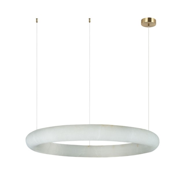 Pakabinamas šviestuvas ROUND LED LIGHT 45W 3000K ALABASTER-BRASS 2544 dimeriuojamas