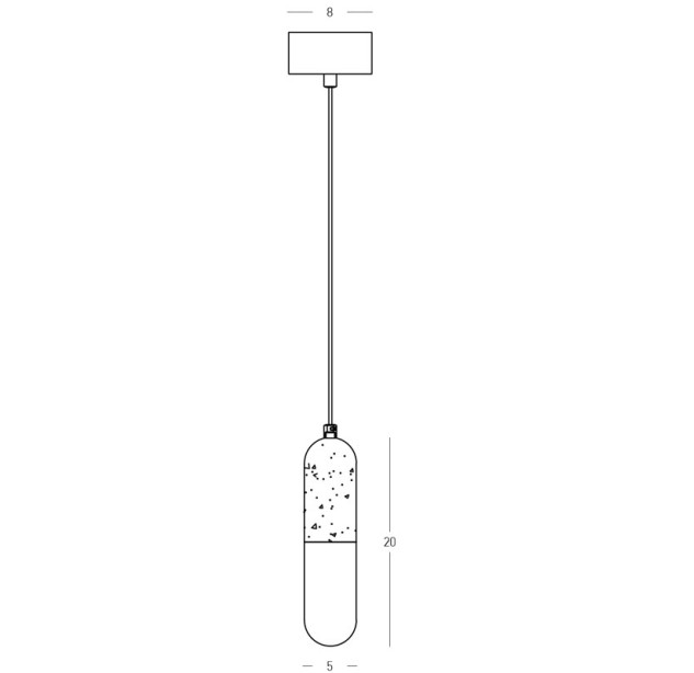 Pakabinamas šviestuvas Single light 7W 3000K Alabaster-Brass 2545 dimeriuojamas