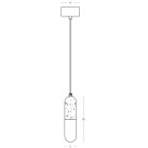 Pakabinamas šviestuvas Single light 7W 3000K Alabaster-Brass 2545 dimeriuojamas
