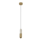 Pakabinamas šviestuvas Single light 7W 3000K Alabaster-Brass 2545 dimeriuojamas