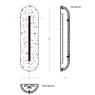 Sieninis šviestuvas LED Light 14W 3000K 2546 alabaster-brass dimeriuojamas 