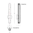 Sieninis šviestuvas LED Light 15W 3000K 2547 dimeriuojamas Sieninis šviestuvas LED Light 15W 3000K 2547 dimeriuojamas