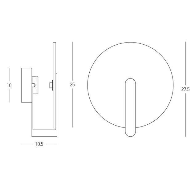 Sieninis šviestuvas LED Light 5W 3000K 2552 alabaster-brass Sieninis šviestuvas LED Light 5W 3000K 2552 alabaster-brass