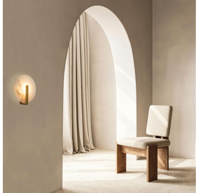 Sieninis šviestuvas LED Light 5W 3000K 2552 alabaster-brass Sieninis šviestuvas LED Light 5W 3000K 2552 alabaster-brass
