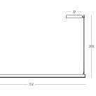 Pakabinamas šviestuvas LED LINE LIGHT 32W 3000K 2556 dimeriuojamas
