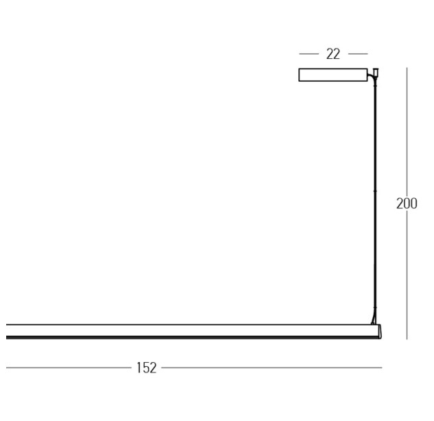 Pakabinamas šviestuvas LED LINE LIGHT 32W 3000K 2557 dimeriuojamas Pakabinamas šviestuvas LED LINE LIGHT 32W 3000K 2557 dimeriuojamas