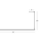Pakabinamas šviestuvas LED LINE LIGHT 42W 3000K 2558 dimeriuojamas Pakabinamas šviestuvas LED LINE LIGHT 42W 3000K 2558 dimeriuojamas