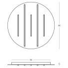 Lubinis šviestuvas LED Light 52W 3000K 2571 dimeriuojamas 