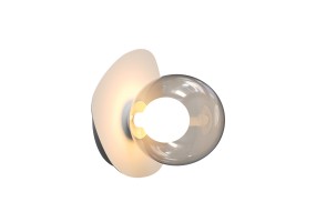 Sieninis šviestuvas G9 LED MAX 4W 2577 smoked glass-white base 
