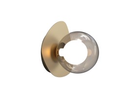 Sieninis šviestuvas G9 LED MAX 4W 2578 glass smoke grey-gold base 