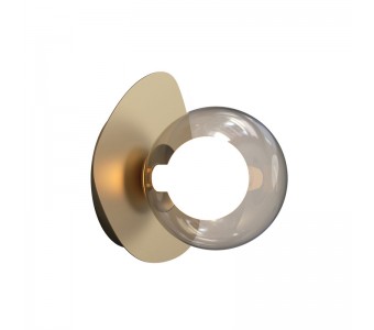 Sieninis šviestuvas G9 LED MAX 4W 2578 glass smoke grey-gold base 