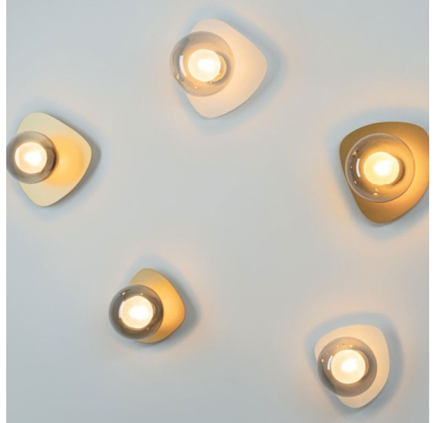 Sieninis šviestuvas G9 LED MAX 4W 2577 smoked glass-white base Sieninis šviestuvas G9 LED MAX 4W 2577 smoked glass-white base