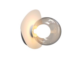 Sieninis šviestuvas G9 MAX 4W 2579 glass smoked glass-white base 