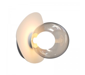 Sieninis šviestuvas G9 MAX 4W 2579 glass smoked glass-white base 