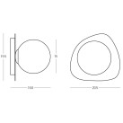 Sieninis šviestuvas G9 MAX 4W 2579 glass smoked glass-white base 