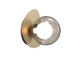 Sieninis šviestuvas G9 MAX 4W 2580 glass smoke grey-gold base 