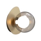 Sieninis šviestuvas G9 MAX 4W 2580 glass smoke grey-gold base 
