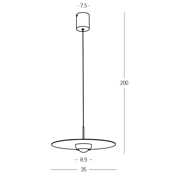 Pakabinamas šviestuvas LED Single light 21W 3000K 2586 dimeriuojamas Pakabinamas šviestuvas LED Single light 21W 3000K 2586 dimeriuojamas