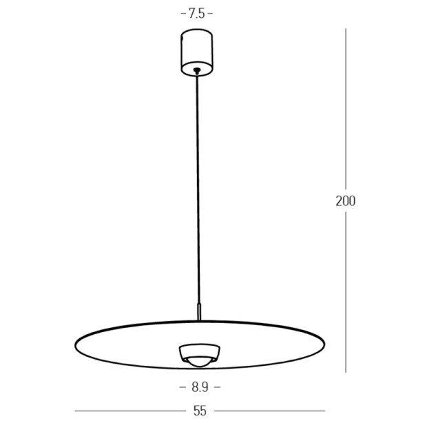 Pakabinamas šviestuvas SINGLE light 21W 3000K 2587 dimeriuojamas