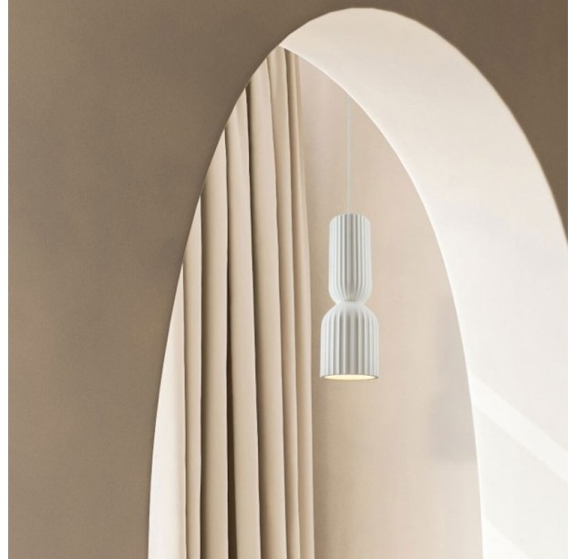Pakabinamas šviestuvas E27 MAX 11W Metal-White clay 2595