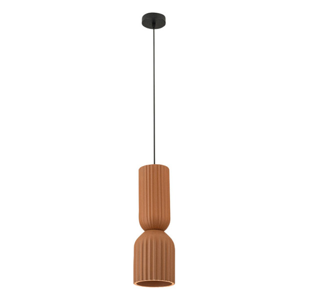 Pakabinamas šviestuvas E27 MAX 11W Sandy black metal - Terracotta clay 2596 