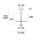 Pakabinamas šviestuvas Stilo_P 15W 3000K IP20 CA086DWHWDI Pakabinamas šviestuvas Stilo_P 15W 3000K IP20 CA086DWHWDI