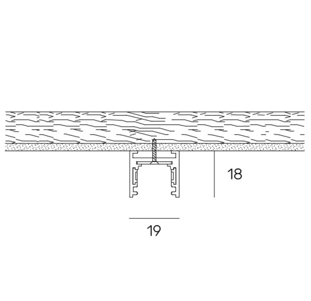 Magnetinės sistemos "MUSE" bėgelis titan 48V Z5000-48.SR.150.TI