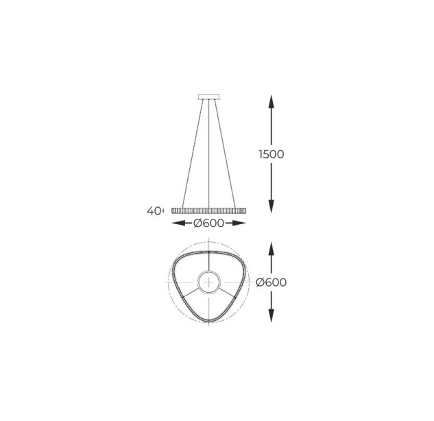 Pakabinamas šviestuvas ATHESA 3000-6000K 25W MD3169-1-3GT Pakabinamas šviestuvas ATHESA 3000-6000K 25W MD3169-1-3GT