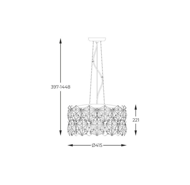 Pakabinamas šviestuvas DAVI P0534-05C-F4AC Pakabinamas šviestuvas DAVI P0534-05C-F4AC
