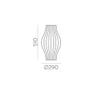 Mirta Stalo lempa 3054/50 Balta, LED E27 15W, CL.II, Laido jungiklis
