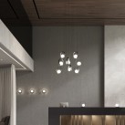 Halo stalo lempa, tekstūruota juoda/opalo spalvos, LED 5 W, 370 lm, CRI 90, CL.II, 2700–3000 K, slankusis jungiklis