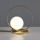Halo stalo lempa Tech. Auksinė/Opalo, LED 5 W 370 lm, CRI 90 CL.II, Kelvinas 2700 K–3000 K, slankusis jungiklis